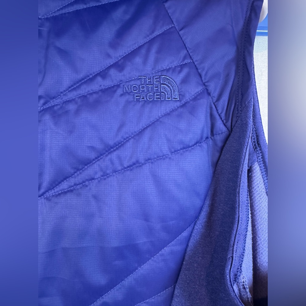 North Face Zip Hoodie Sonic Vest Blue Woman's sz L slim fit flash dry - Picture 10 of 12